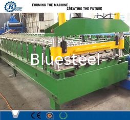 Catena motore Roofing Machine Piastrelle 5KW Taglio idraulico 0,3-0,8mm Steel Sheet Roll Former