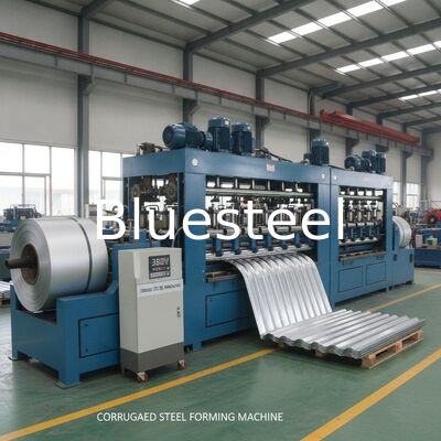Profilatrice per lamiere ondulate con controllo PLC, larghezza 1000 mm/1250 mm, tensione 380 V per pannelli di copertura metallici