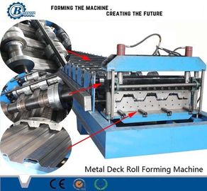 15-20m/min Speed Deck Floor Roll Forming Machine 4kw Potenza idraulica Taglio idraulico