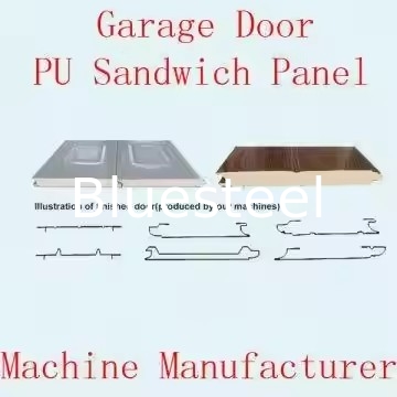 Pu pannello sandwich porta del garage chiusura a rulli macchina di formazione a rulli efficiente