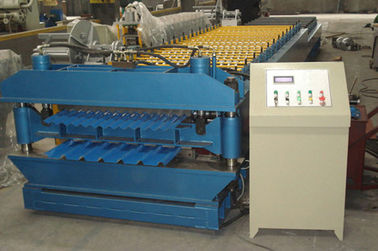 Macchina di formazione d'acciaio idraulica di doppio strato 3KW con il rullo d'acciaio 45#