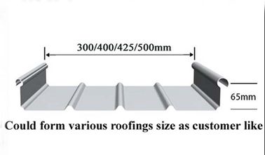 7.5KW PLC controllato 20-22 stazioni Standing Seam Roll Forming Machine per 0,3-1,2 mm