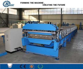Catena motore Roofing Machine Piastrelle 5KW Taglio idraulico 0,3-0,8mm Steel Sheet Roll Former
